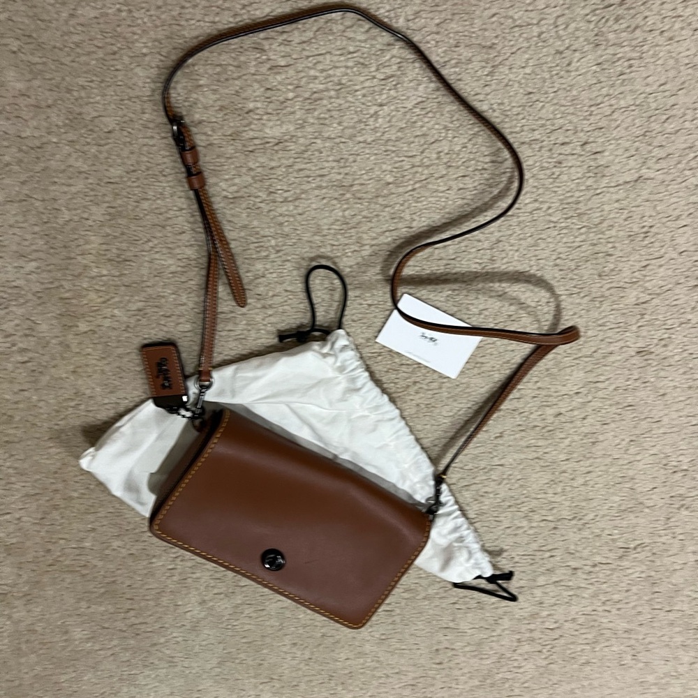 Coach Brown Leather Crossbody Bag